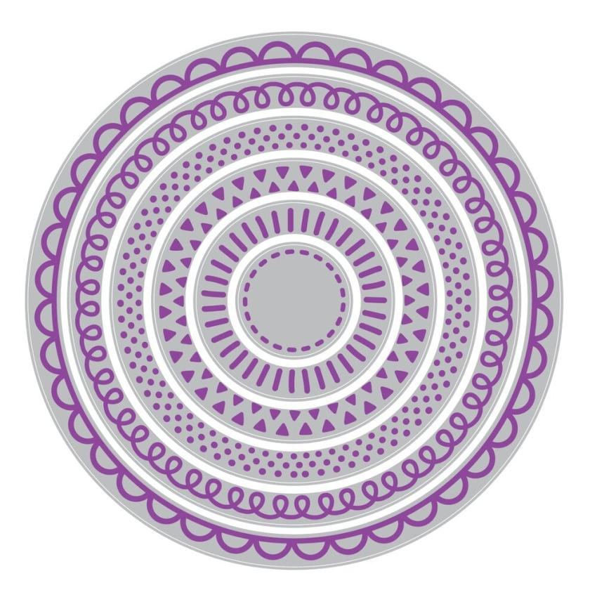 Sizzix - Stanzschablone "Border Party Circles" Thinlits Craft Dies by Catherine Pooler