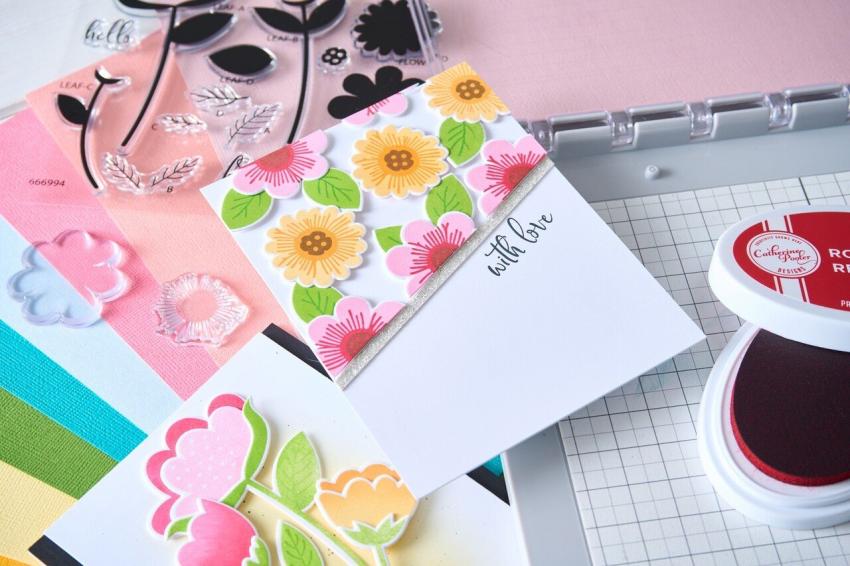Sizzix - Stempelset "Whimsy Bloom #1" Clear Stamps Design by Catherine Pooler