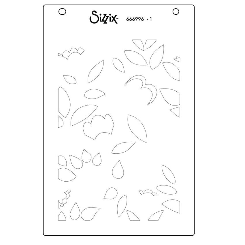 Sizzix - Schablone "Happy Garden #2" Layered Stencil Design by Catherine Pooler