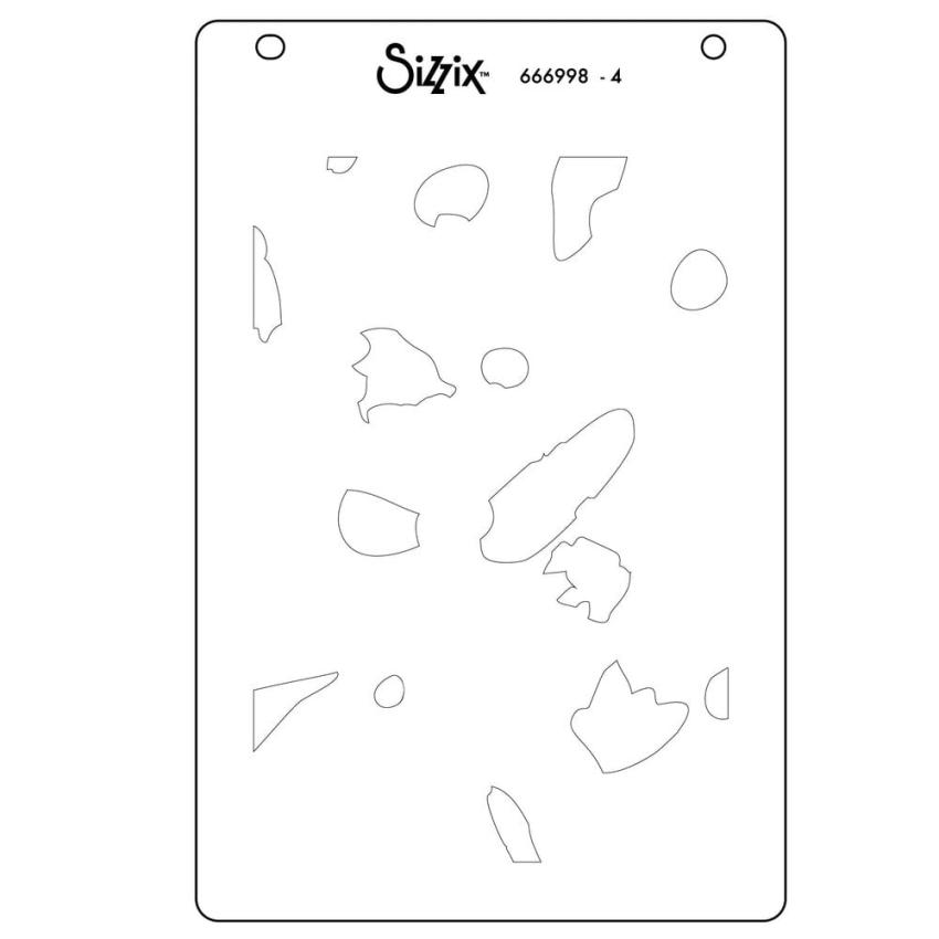 Sizzix - Schablone "Paper Scraps" Layered Stencil Design by Catherine Pooler