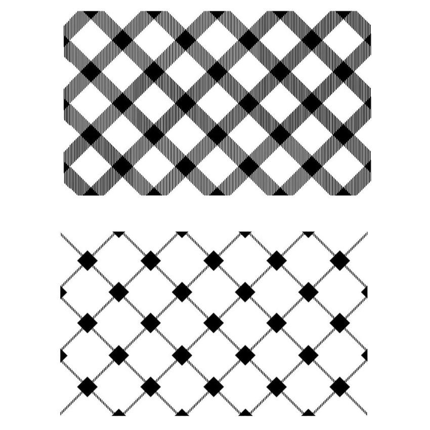 Sizzix - Stempelset "Tartan" Clear Stamps Design by 49 and Market
