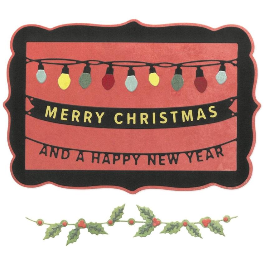 Sizzix - Stanzschablone "Snap and Swap Merry Christmas" Thinlits Craft Dies by 49 and Market