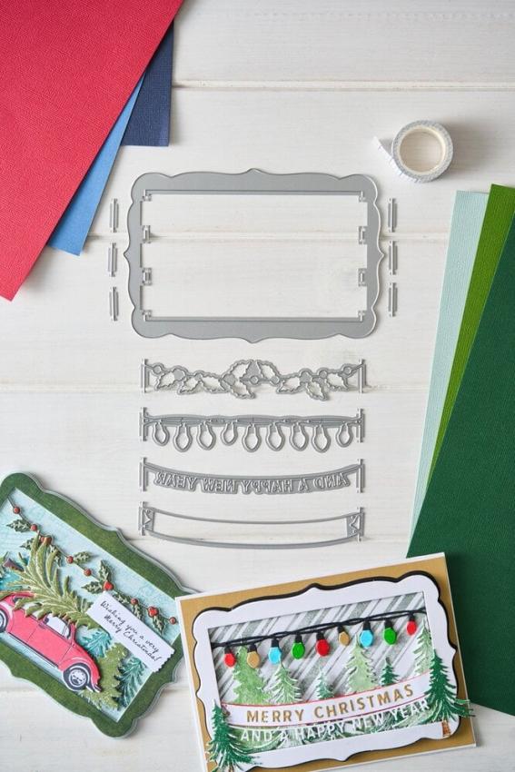 Sizzix - Stanzschablone "Snap and Swap Merry Christmas" Thinlits Craft Dies by 49 and Market
