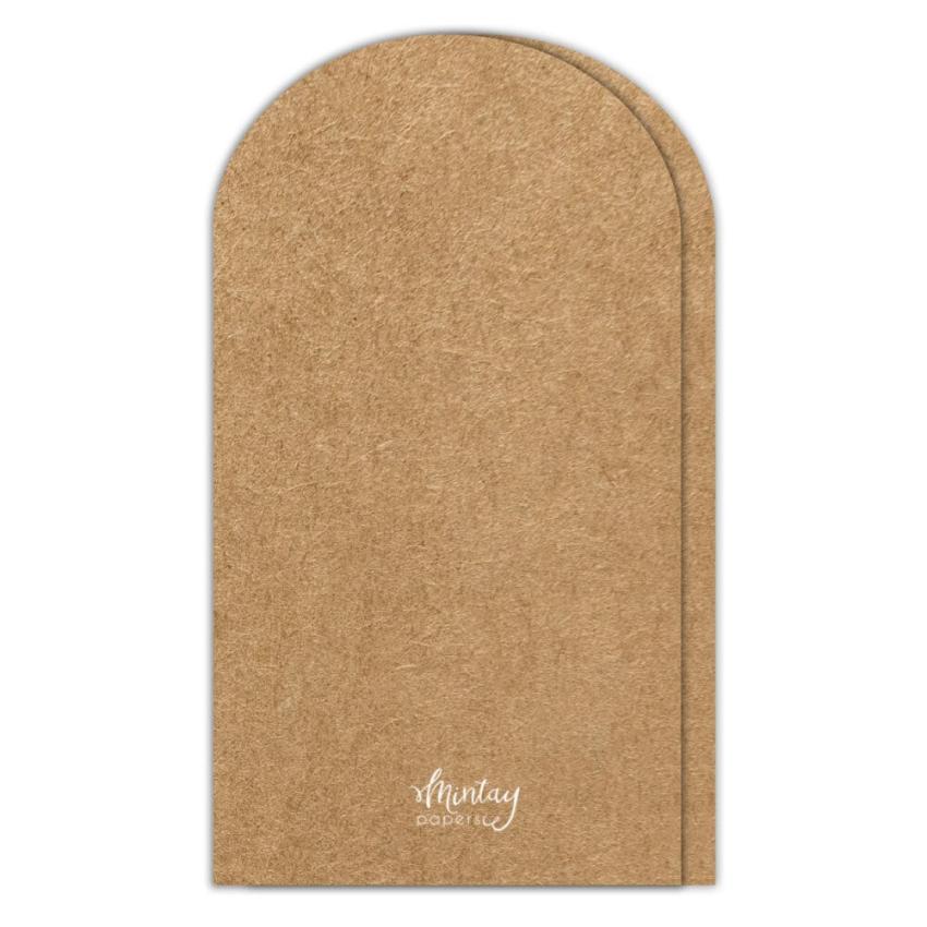 Mintay Papers - Kartenbasis "Arch" Card Base Kraft 11x20cm - 5 Stück