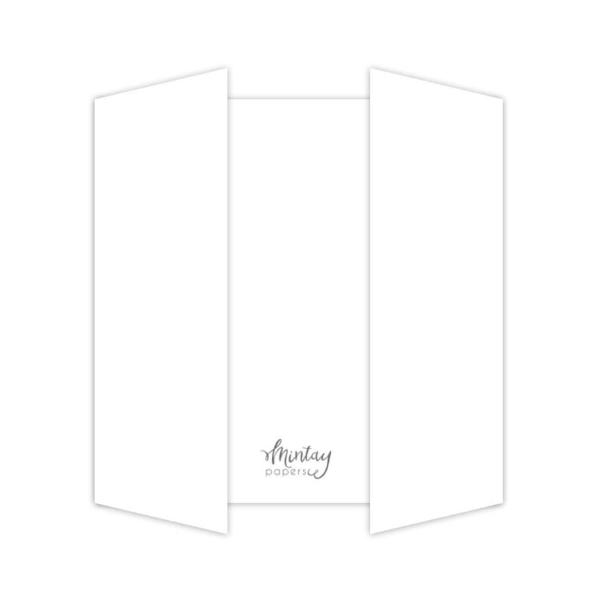 Mintay Papers - Kartenbasis "Gate Fold" Card Base White 15x15cm - 5 Stück