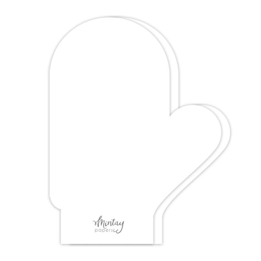 Mintay Papers - Kartenbasis "Glove" Card Base White 14x18,5cm - 5 Stück