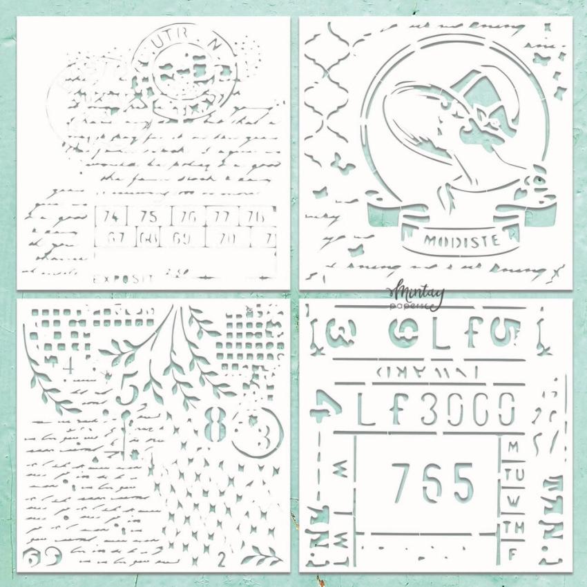 Mintay Papers - Stanzteile "Patterns 3" Chipboard - Chippies Decor 12x12 Inch