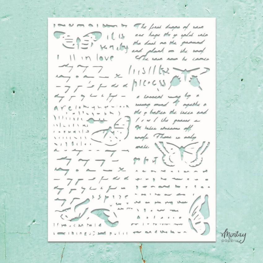 Mintay Papers - Kreativa Collection - Schablone 6x8 Inch "Mixed 6" Stencil