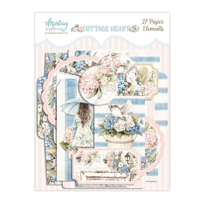 Mintay Papers - Papier Elemente - Stanzteile "Cottage Heart" Paper Elements 6x8 Inch