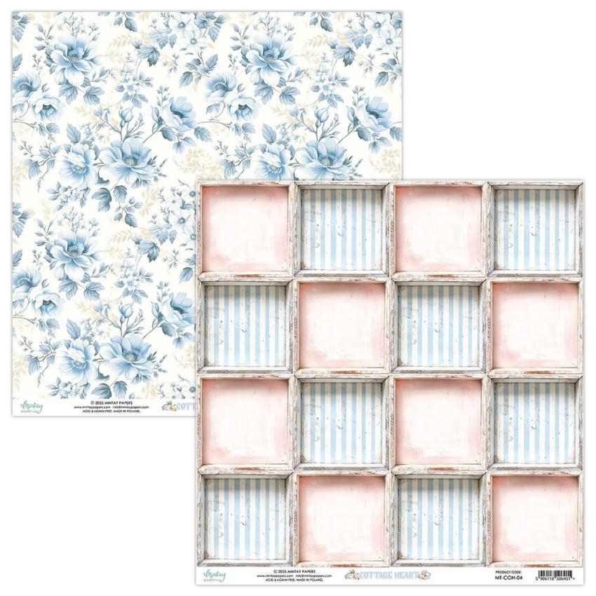 Mintay Papers - Designpapier "Cottage Heart" Scrapbooking Paper Pad 8x8 Inch - 24 Bogen