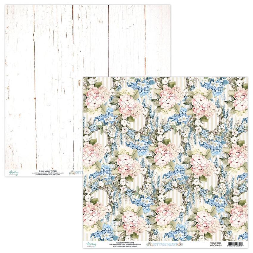 Mintay Papers - Designpapier "Cottage Heart" Scrapbooking Paper Pad 8x8 Inch - 24 Bogen