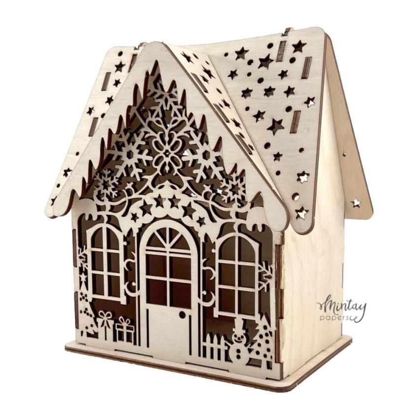 Mintay Papers - Holzteile "Christmas House" Woodies Decor