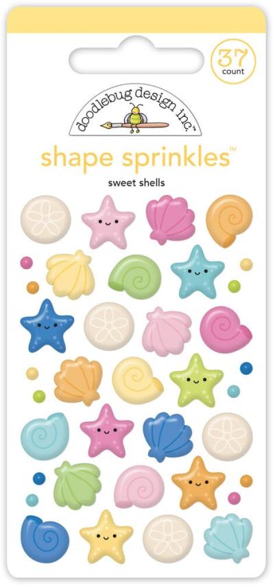 Doodlebug Design - Epoxy Sticker "Sweet Shells" Shape Sprinkles