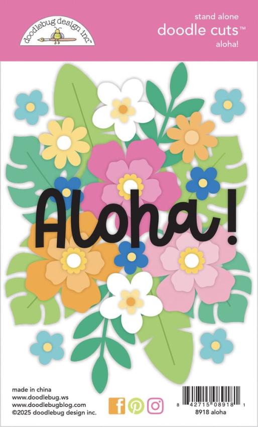 Doodlebug Design - Stanzschablone "Summer Fun Aloha! " Doodle Dies 