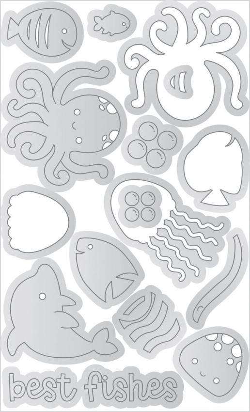Doodlebug Design - Stanzschablone "Summer Fun Best Fishes " Doodle Dies 
