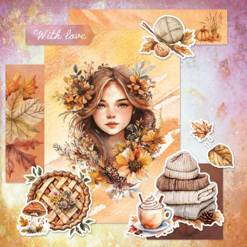 Studio Light - Designpapier A5 "Cozy Autumn" Mixed Paper Pad - 42 Bogen