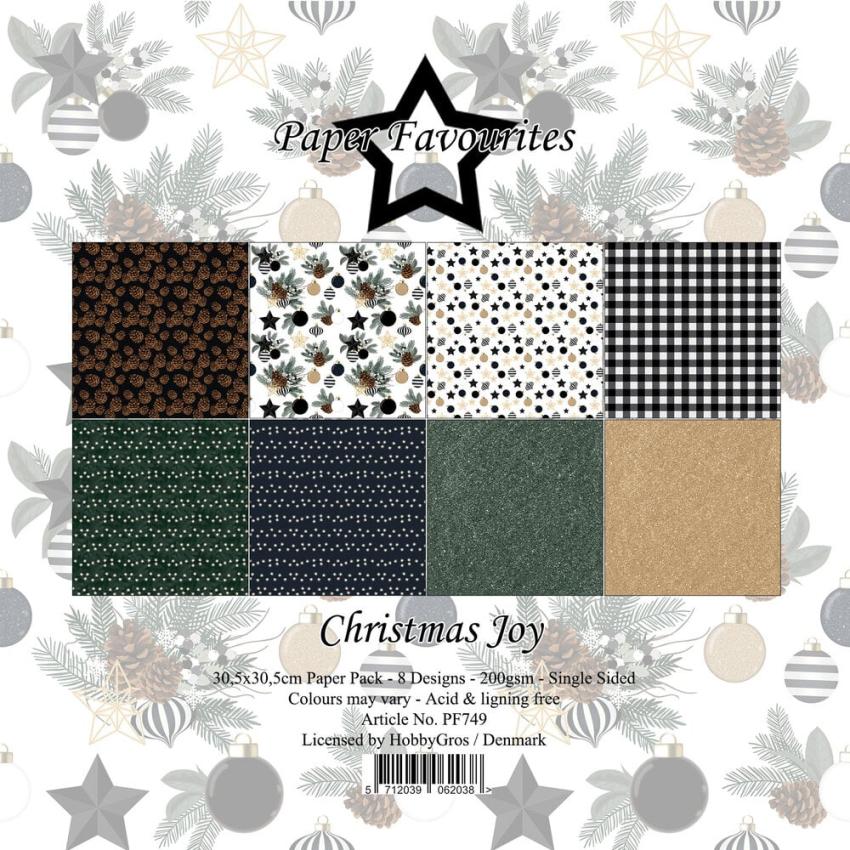 Paper Favourites - Designpapier "Christmas Joy" Paper Pack 12x12 Inch 8 Bogen