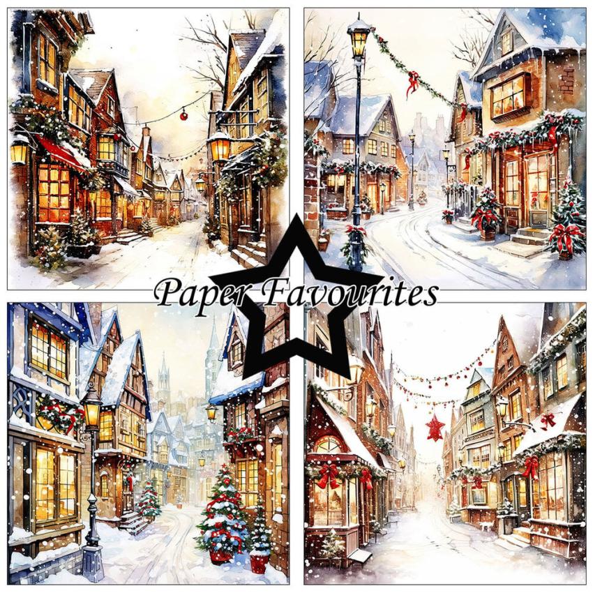 Paper Favourites - Designpapier "Christmas Main Street" Paper Pack 6x6 Inch - 24 Bogen