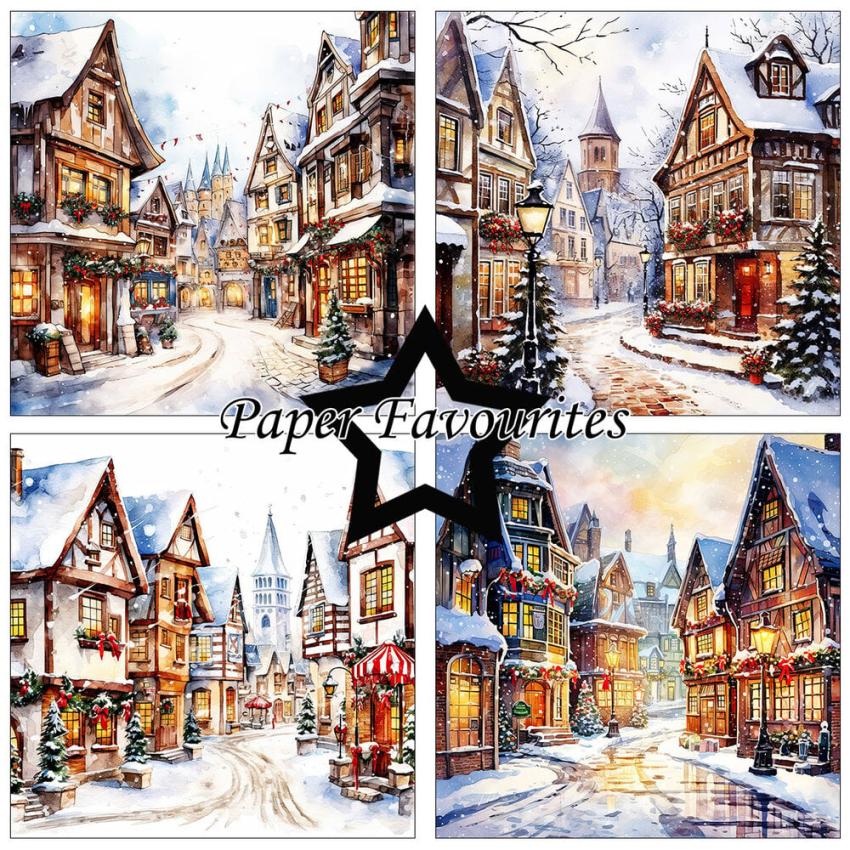 Paper Favourites - Designpapier "Christmas Main Street" Paper Pack 6x6 Inch - 24 Bogen