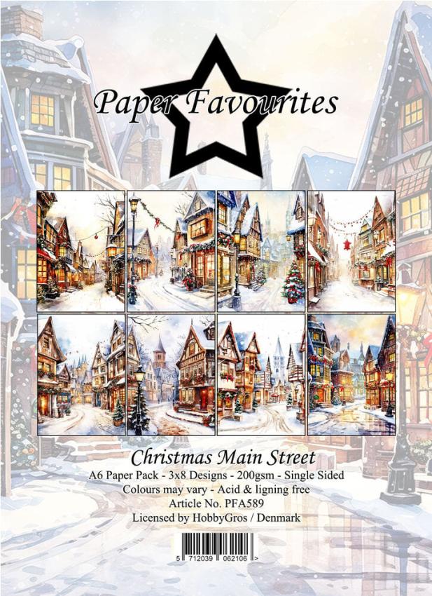 Paper Favourites - Designpapier "Christmas Main Street" Paper Pack A6 - 24 Bogen