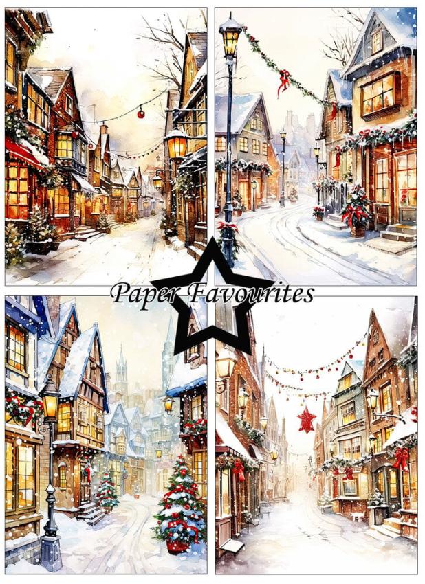 Paper Favourites - Designpapier "Christmas Main Street" Paper Pack A6 - 24 Bogen