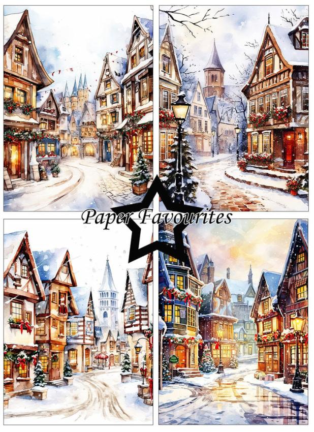 Paper Favourites - Designpapier "Christmas Main Street" Paper Pack A6 - 24 Bogen