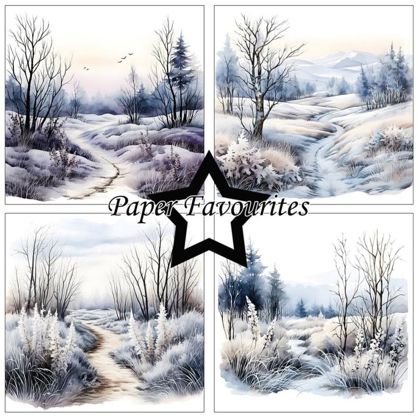 Paper Favourites - Designpapier "Frosty Winter" Paper Pack 6x6 Inch - 24 Bogen