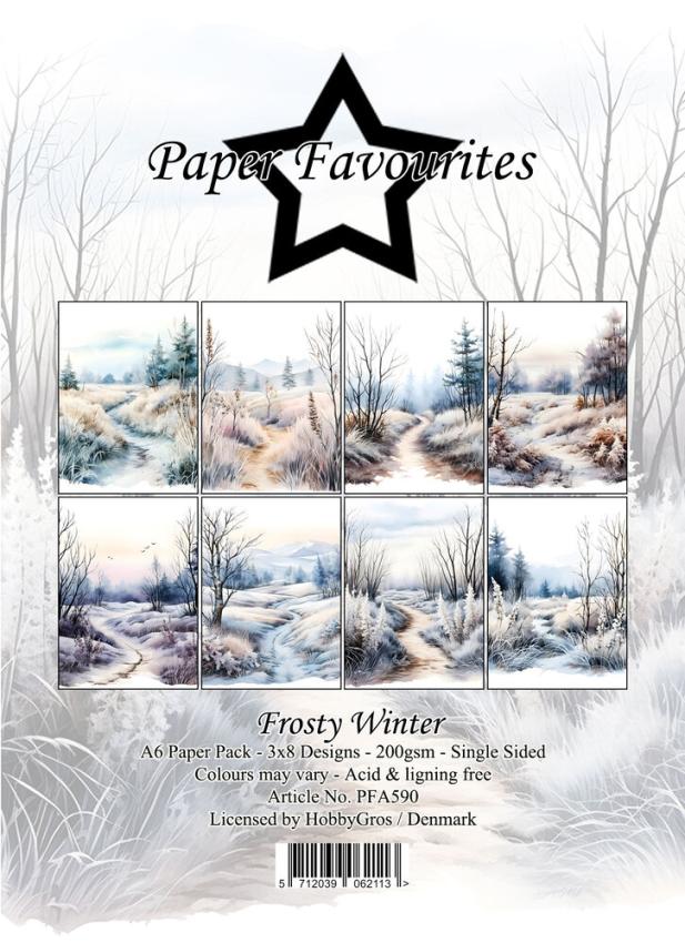 Paper Favourites - Designpapier "Frosty Winter" Paper Pack A6 - 24 Bogen