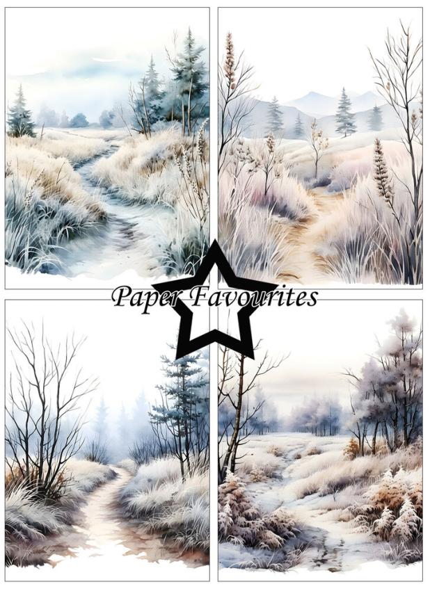 Paper Favourites - Designpapier "Frosty Winter" Paper Pack A6 - 24 Bogen