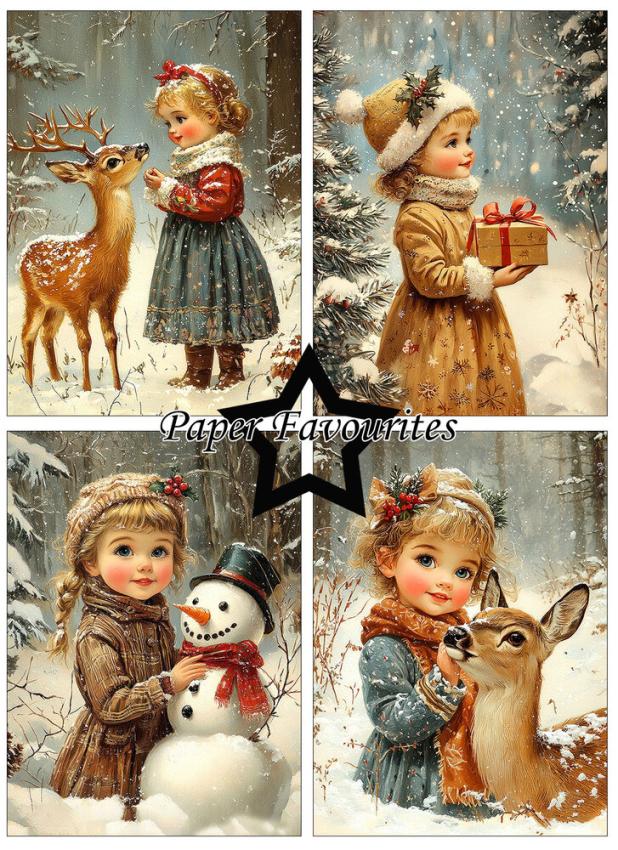Paper Favourites - Designpapier "Vintage Winter" Paper Pack A6 - 24 Bogen