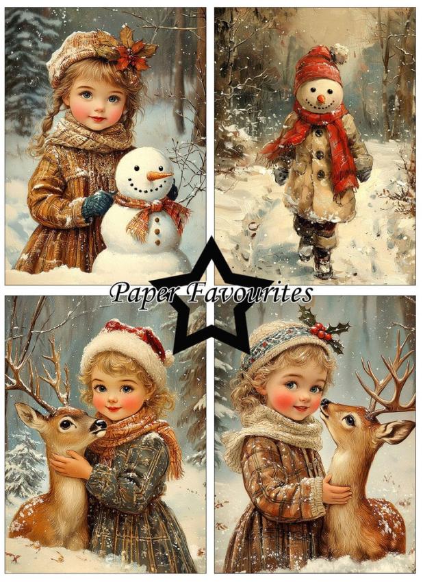 Paper Favourites - Designpapier "Vintage Winter" Paper Pack A6 - 24 Bogen