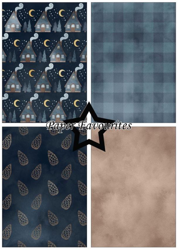 Paper Favourites - Designpapier "Winter Night" Paper Pack A5 - 24 Bogen