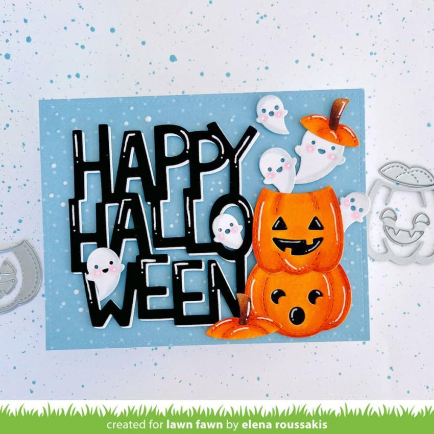 Lawn Fawn - Stanzschablone "Giant Happy Halloween Portrait" Dies