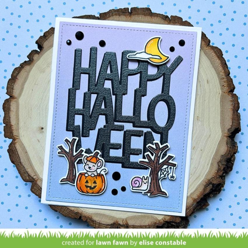 Lawn Fawn - Stanzschablone "Giant Happy Halloween Portrait" Dies