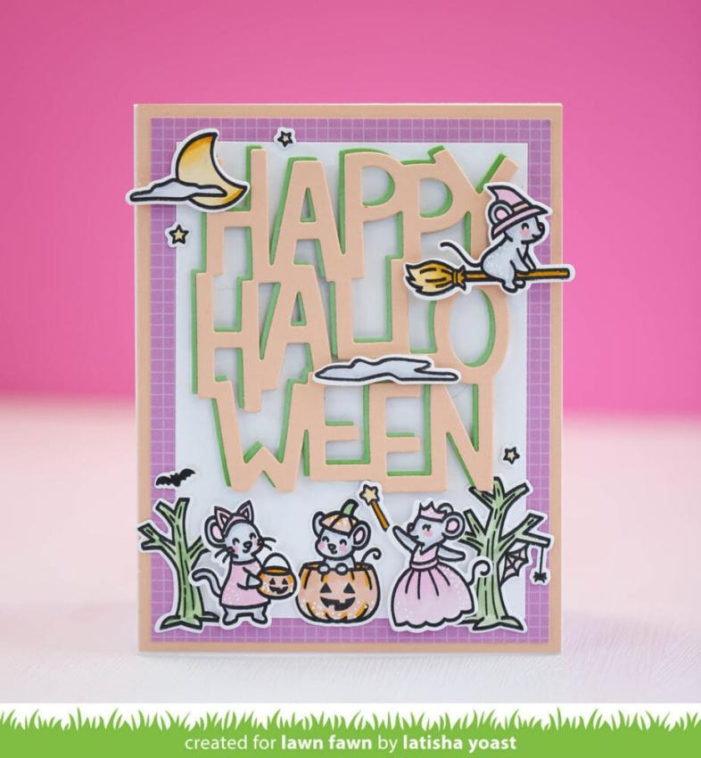 Lawn Fawn - Stanzschablone "Giant Happy Halloween Portrait" Dies