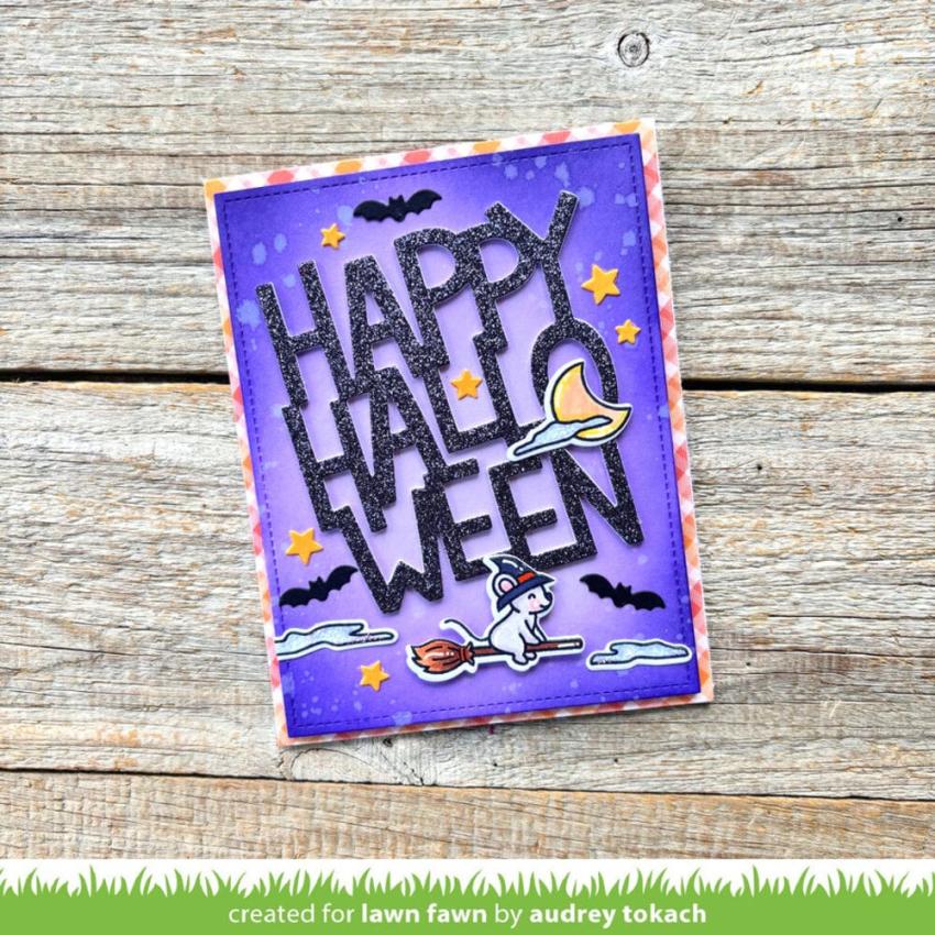 Lawn Fawn - Stanzschablone "Giant Happy Halloween Portrait" Dies