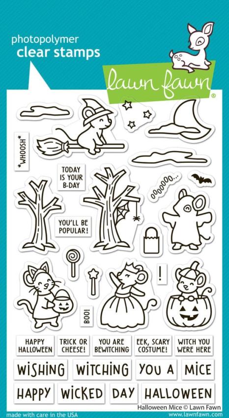 Lawn Fawn - Stempelset "Halloween Mice" Clear Stamps