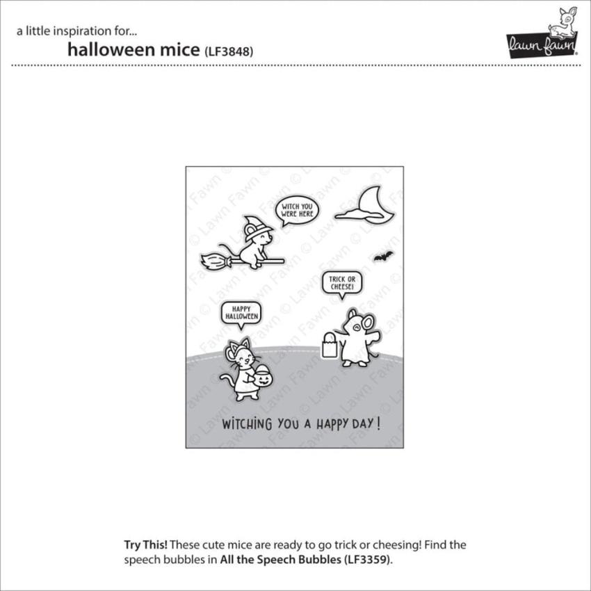 Lawn Fawn - Stempelset "Halloween Mice" Clear Stamps