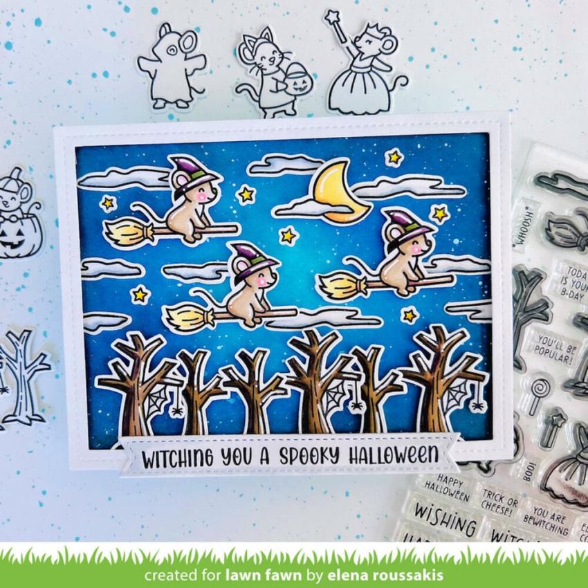 Lawn Fawn - Stempelset "Halloween Mice" Clear Stamps