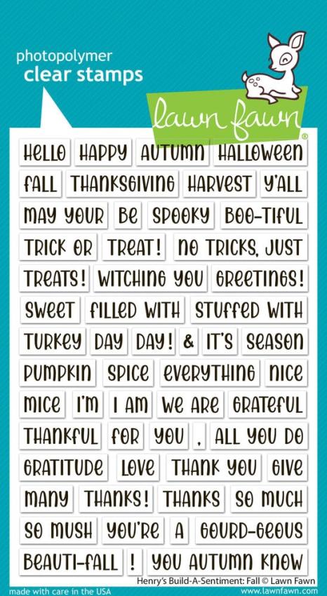 Lawn Fawn - Stempelset "Henry's Build-A-Sentiment Fall" Clear Stamps