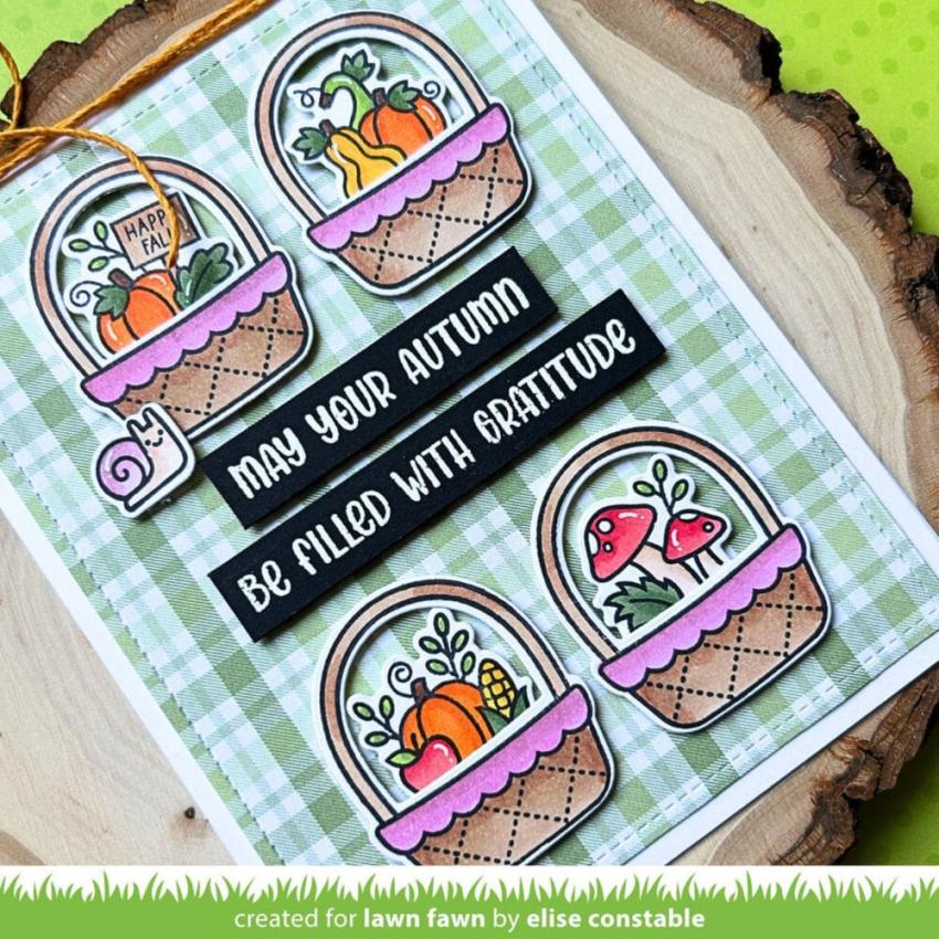 Lawn Fawn - Stempelset "Henry's Build-A-Sentiment Fall" Clear Stamps