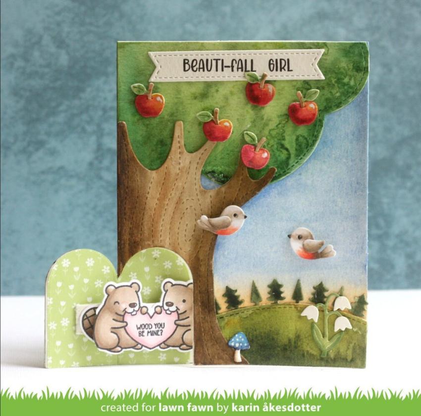 Lawn Fawn - Stanzschablone "Knock, Knock, Who's There? Tree" Add-on Die