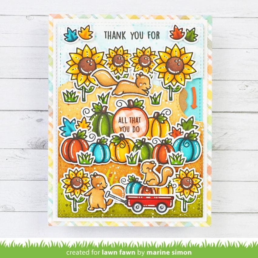 Lawn Fawn - Stanzschablone & Schablone "Reveal Wheel Pick of the Patch" Add-on Die & Stencil