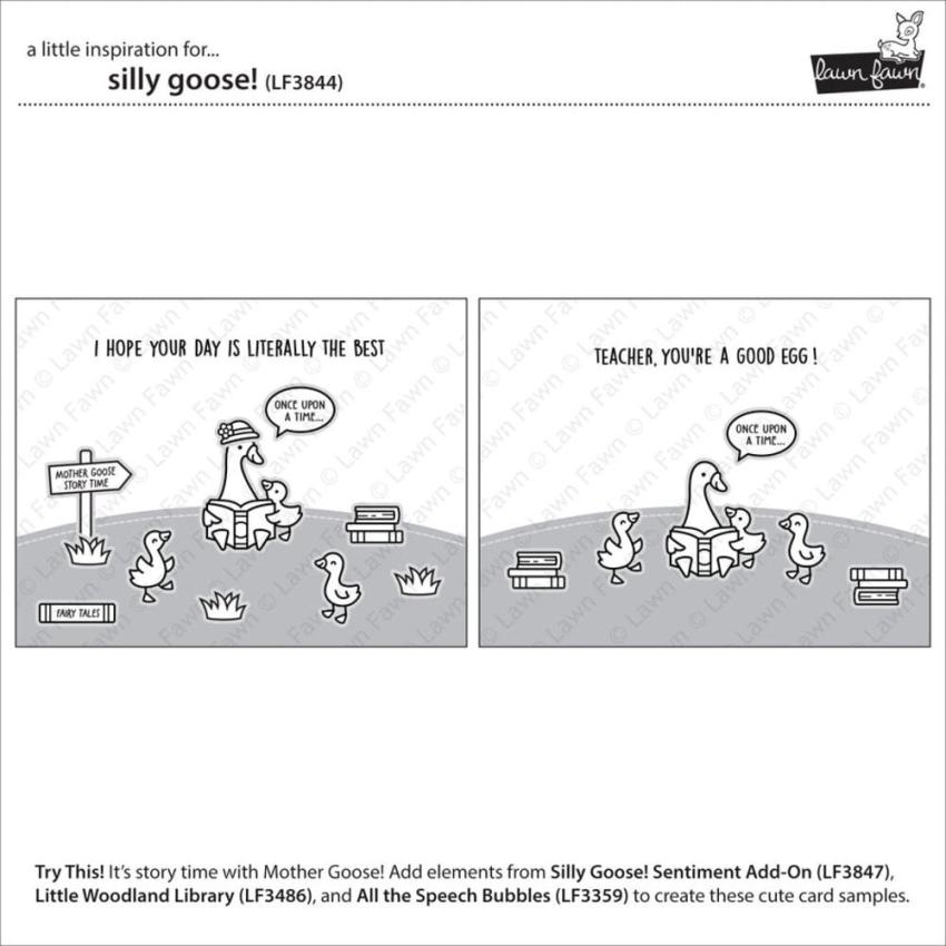 Lawn Fawn - Stempelset "Silly Goose!" Clear Stamps