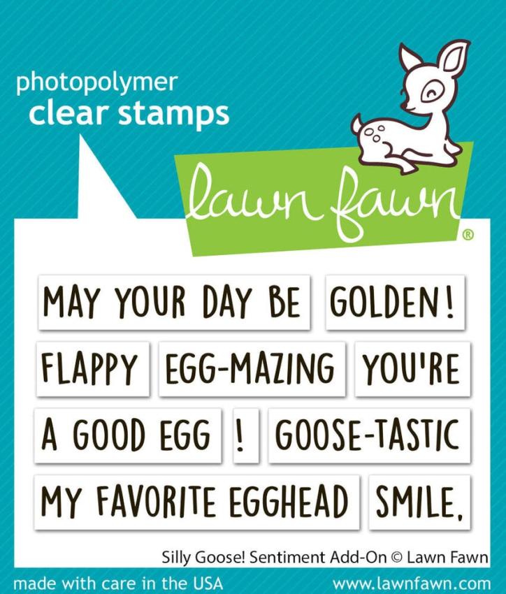 Lawn Fawn - Stempelset "Silly Goose! Sentiment" Clear Stamp Add-On