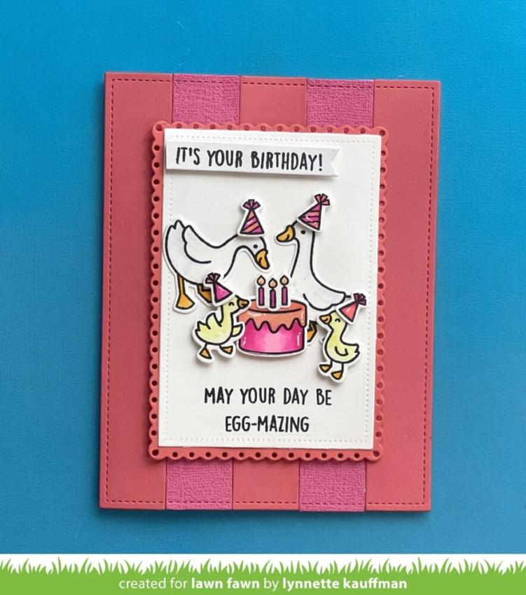 Lawn Fawn - Stempelset "Silly Goose! Sentiment" Clear Stamp Add-On