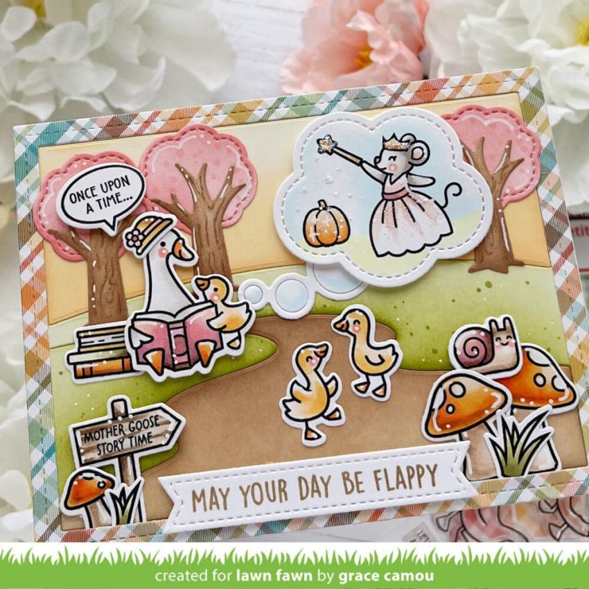 Lawn Fawn - Stempelset "Silly Goose! Sentiment" Clear Stamp Add-On