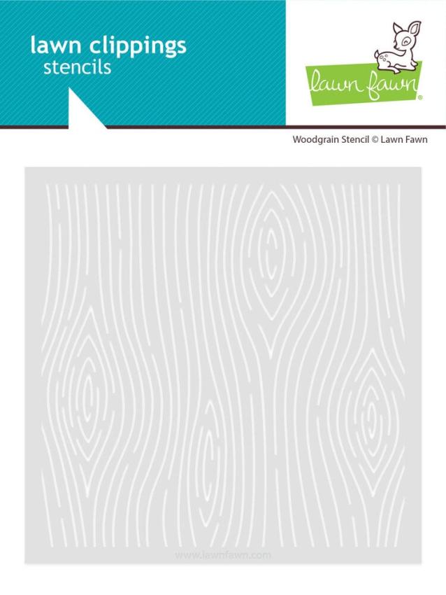 Lawn Fawn - Schablone "Woodgrain" Stencil