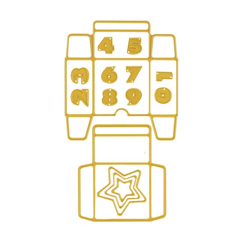 Vaessen Creative - Stanzschablone "Adventskalender Schachteln" Dies