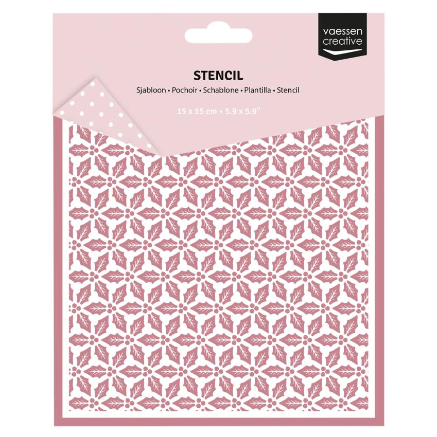 Vaessen Creative - Schablone 15x15cm "Stechpalme" Stencil